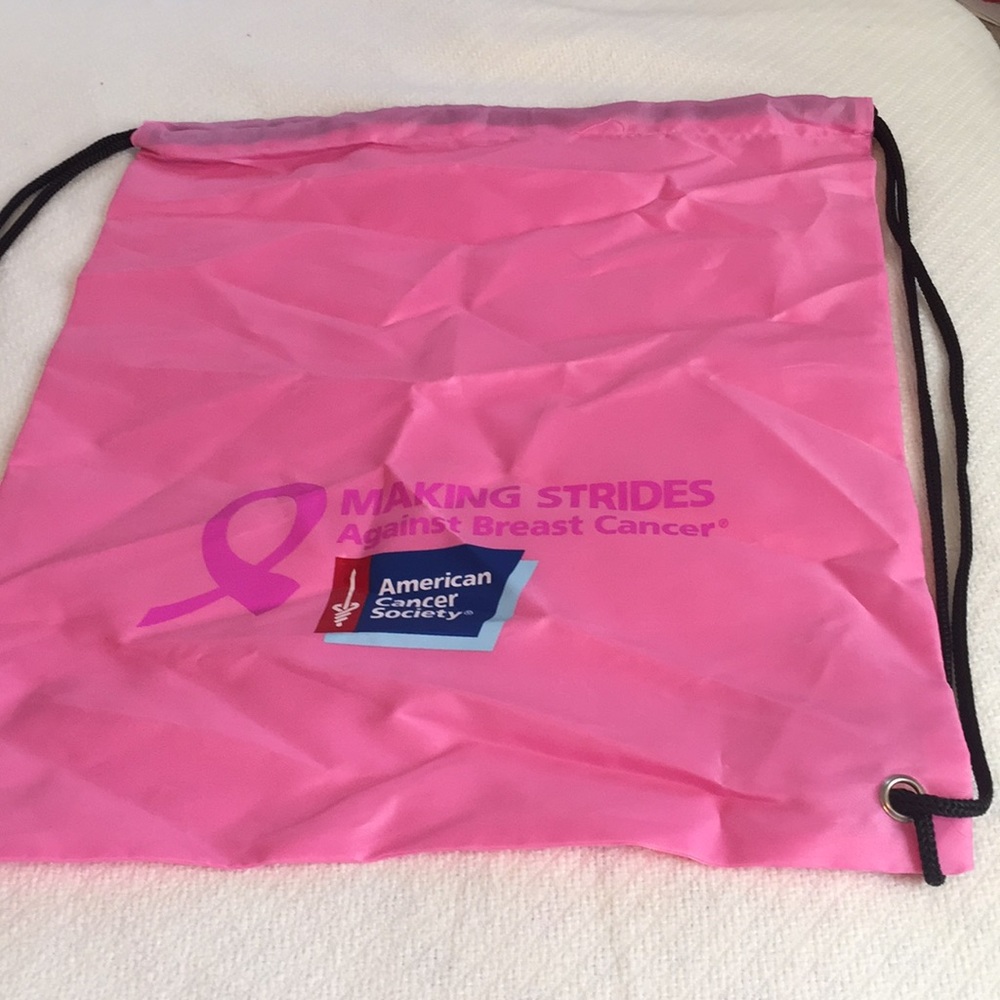 Breast cancer nap sack. With draw strings. New 🌸